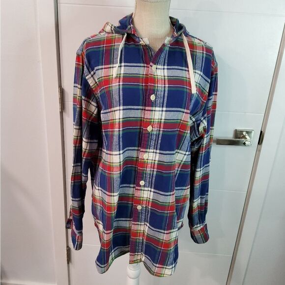 Polo Ralph Lauren Plaid Hoodie Size L - Picture 2 of 12